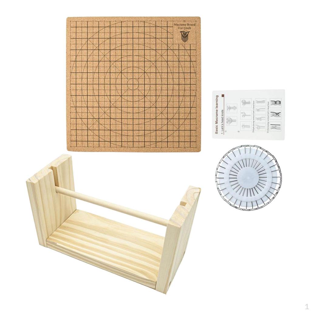 Macrame Board and Pins Project Bobbin Spool Thread Holder for Cord String DIY