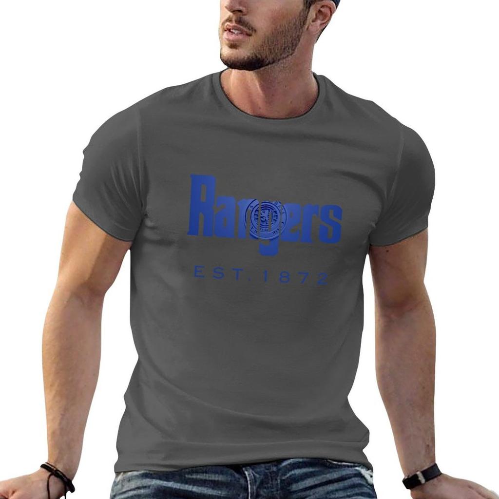 Glasgow Rangers 1872 Blue Tshirt Outdoor Sports Short Sleeve Top