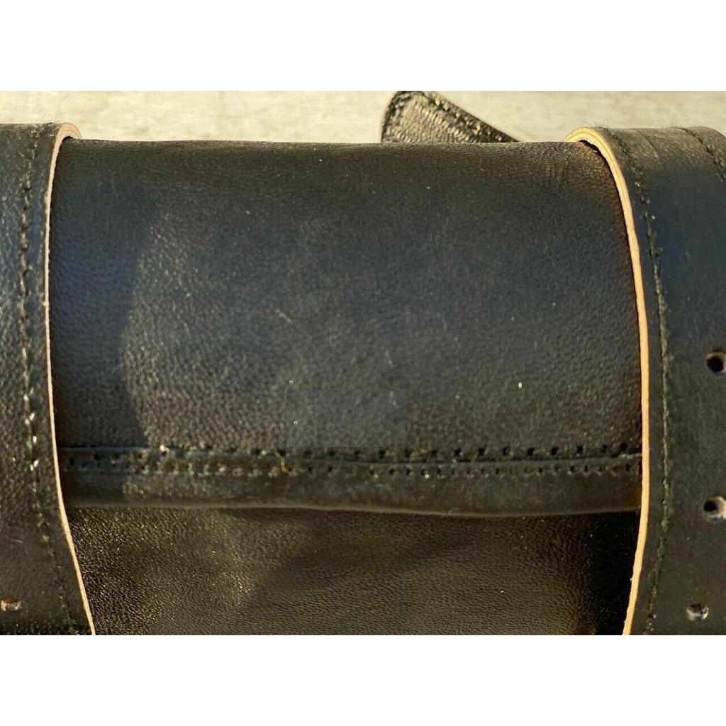 Кожаный Маленький Подсумок для Инструментов Черный Новый Весь Мотоциклетный Багаж Передняя Вилка Боковая Сумка