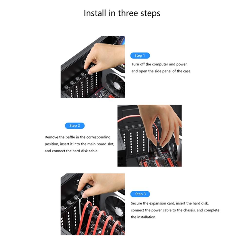 Riser PCIE Adapter 16Port SATA PCI Express To 3.0 6Gbps Interface Expansion Card