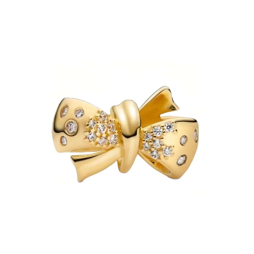 Медь, Лапа собаки, Крест, Форма сердца, Подвеска-бусина с бантом, Подходит для европейского оригинального браслета «Сделай сам», Изысканные украшения