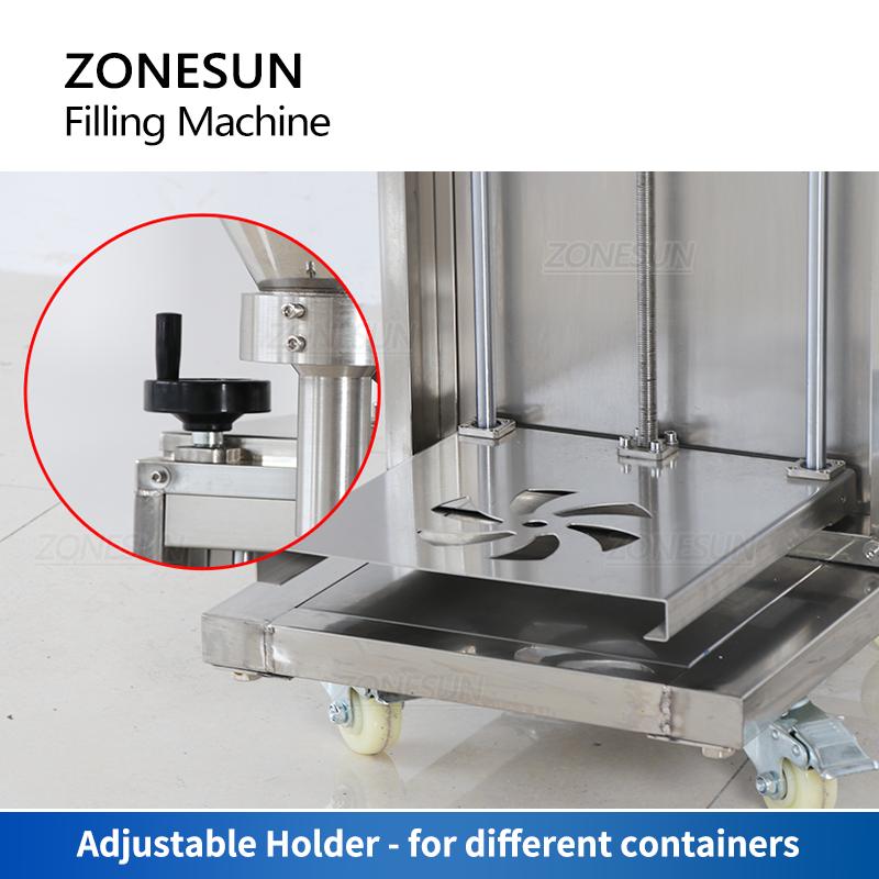 ZONESUN Powder Auger Filling Machine Semi Auto 1-2000g Quantitative Weighing Scale Wheat Flour Spice Protein Bottle Jar ZS-FM710