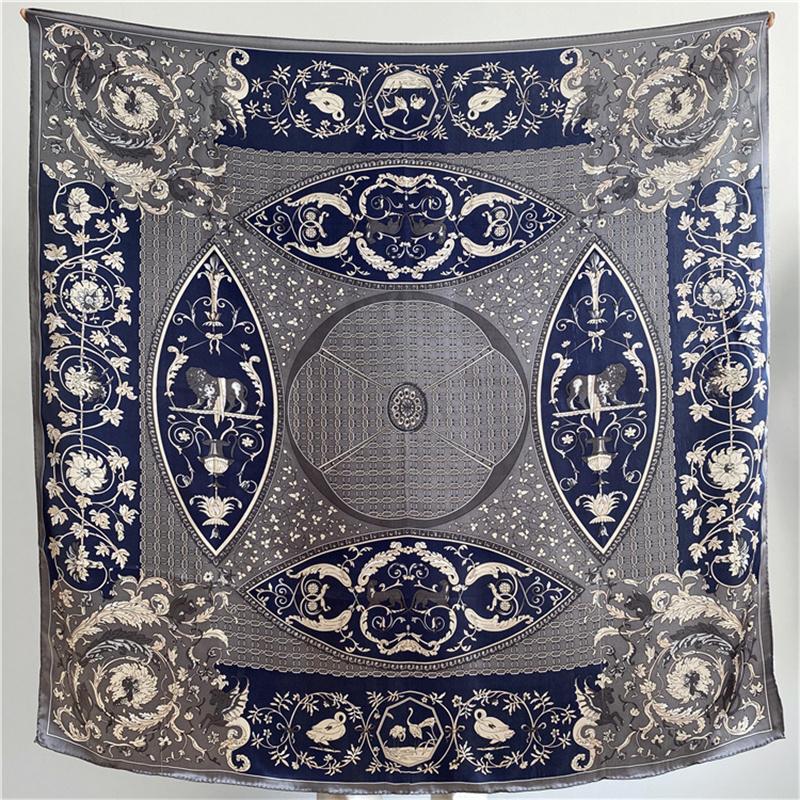 110*110 см квадратный шелковый шарф женский модный принт маленький шейный платок офисный женский пояс для волос носовой платок женский платок шаль шарф