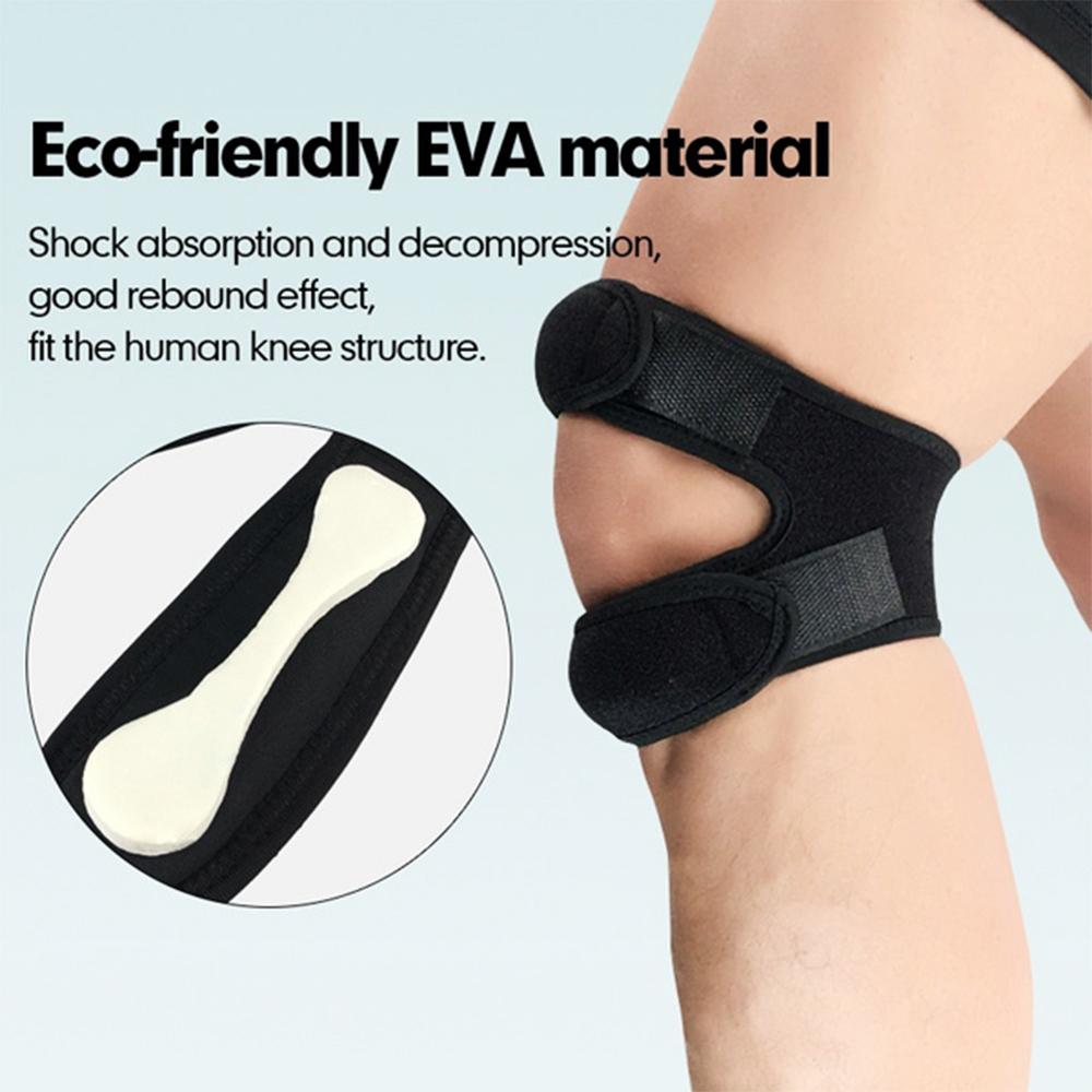 1Piece Adjustable Patella Knee Strap with Double Compression Pads Knee Support Running Basketball Football Cycling Tennis Yoga
