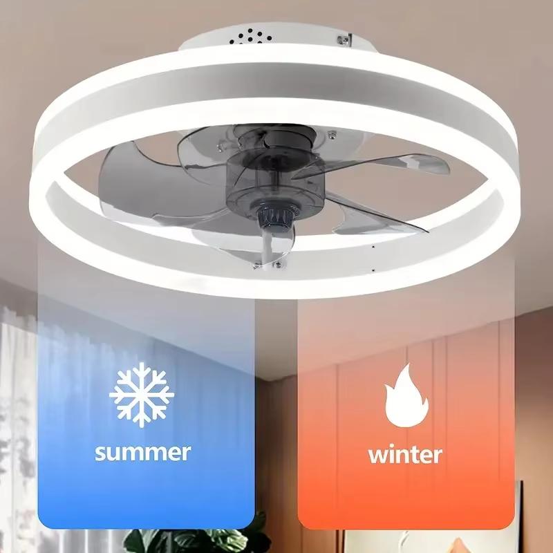 Led Ceiling Lamp Ceiling Fan Decoration Home Electric Fan Living  Lighting Bedroom Hanging Chandelier 40CM Dining Table Light