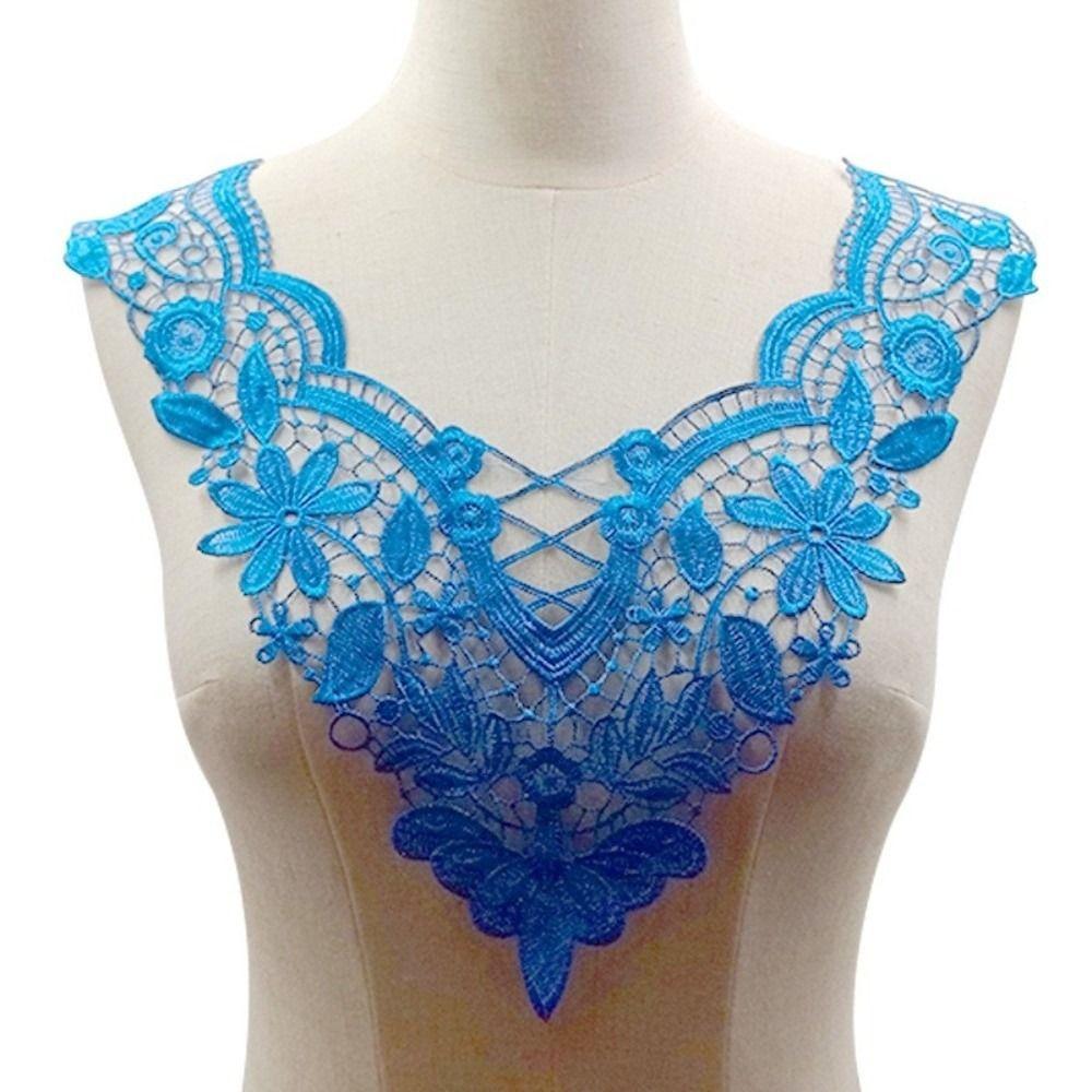 Handmade Embroidered Flower Collar Elegant Hollow Out Trim DIY Sewing Supplies
