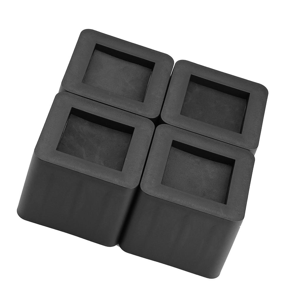 4pcs Set Furniture Leg Risers PP Plastic NOn Slip Riser for Table Desk Bed Sofa Black Color