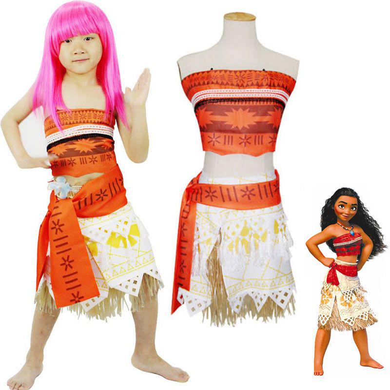 Beautifully Crafted Moana Princess Fancy Dress Set For Cosplay And Parties