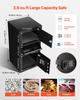 3.6 Cubic Feet Drop Safe, Large Capacity Front Drop Slot Safe Box with Digital Keypad, Heavy Duty 3 Tiers Cash Depository Box with Spare Keys for