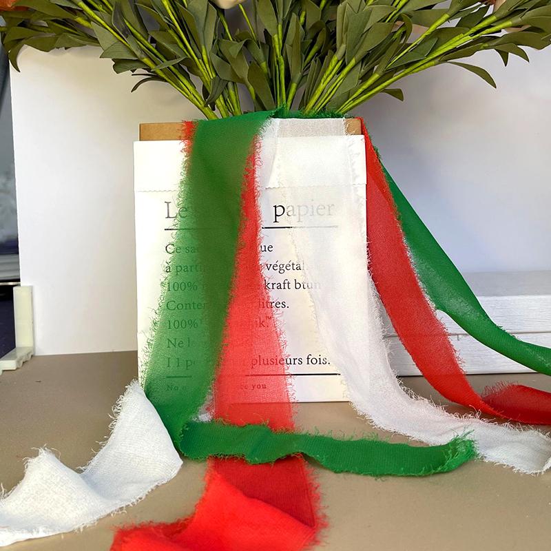 1 рулон свадебных пригласительных билетов, сделай сам, рождественская упаковка, шелковая лента с необработанным краем, порванная вручную