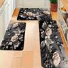 1Pcs Anti Fatigue Kitchen Rugs,  Floral Butterfly Print Waterproof Non-Slip Thick Cushioned Kitchen Mat Heavy Duty Comfort Standing Mat for Kitchen