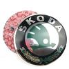 DDWO5 2Pcs 80mm 90mm Car Head Front Rear Boot Trunk Emblem Sticker for Skoda Octavia 2 3 A5 A7 Rapid 3 Kodiaq Fabia Karoq Superb VRS