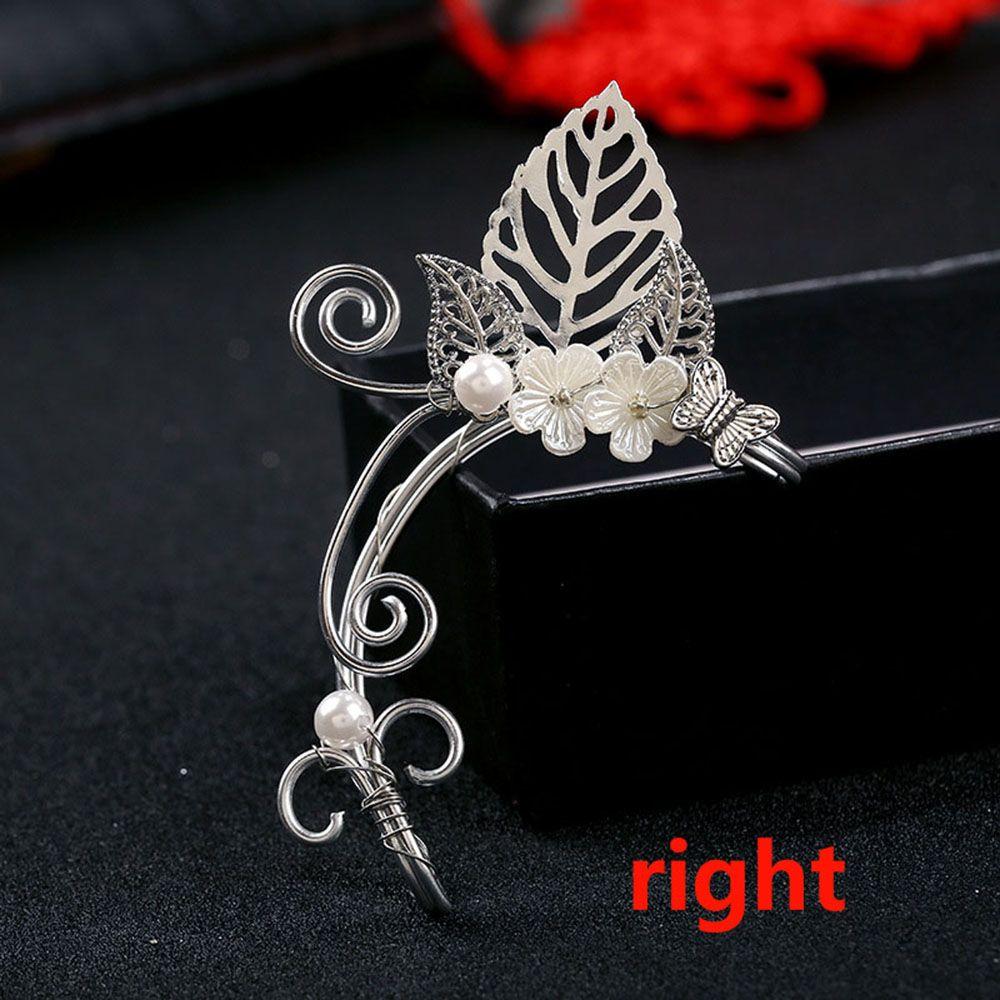 Flower Jewelry Elf Left Right Ear Leaf Non piercing Fashion Accessories Ear Cuff Ear Clip Earrings