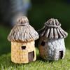 Circular Expression House Cartoon Mini Resin House DIY Micro Landscape House Ornaments Flower Pot Gardening Landscape Decoration