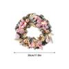 Christmas Lighted Wreath Creative Pink Decor Mall Window Door Wall Hanging Holiday Festive Atmosphere Ornament