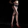 Сексуальные женские бесшовные масляные глянцевые блестящие чулки, тонкое кружево, колготки с высокой талией для формирования фигуры, прозрачные, чулки горничной