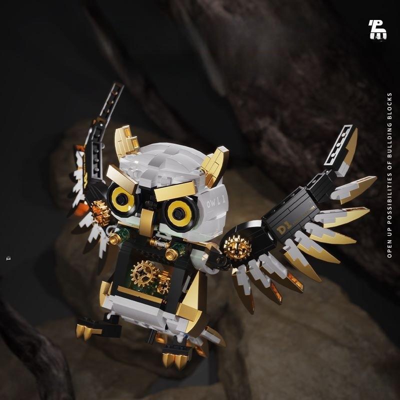 Steam Owl Building Blocks Kit With Diy Metal Mechanical Parts For Kids And Teens
