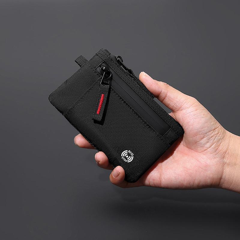 Rfid Держатель для кредитных карт Мужской короткий кошелек на молнии для монет X-Pac Мини дорожный кошелек Мужской тактический кошелек Кошелек для монет