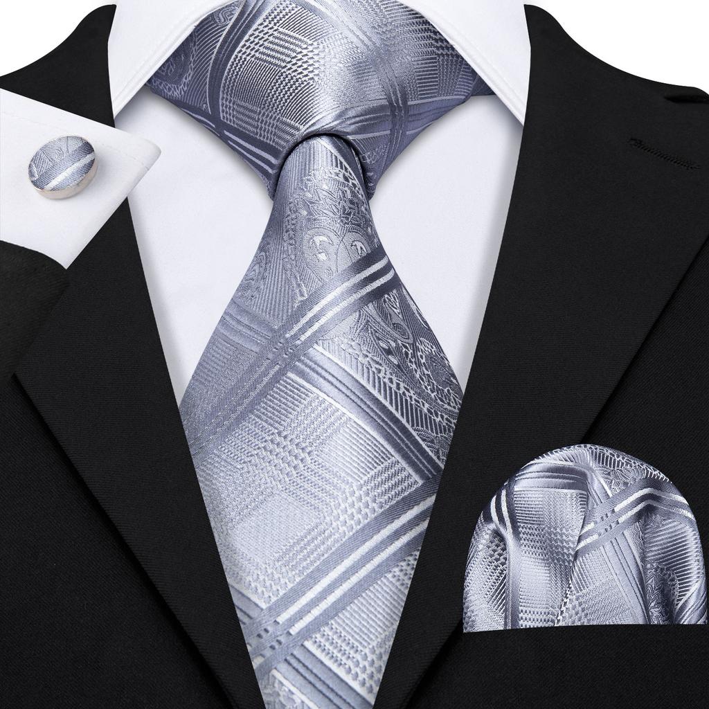 Barry Wang 200 Colours Ties Mens Paisley Striped Geometric Neckties Set Wedding