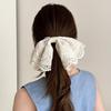 Lace Embroidered Bows Half Up Hair Clip For Women Vintage Style Spring Clasp Hairpin For Wedding Party Daily Use