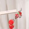 Acrylic Strawberry Keychain Pendant Bag Hanging Car Keyring Strawberry Beads Phone Chain  Gifts