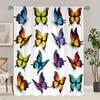 2 Pieces - Butterfly - Printed Curtain - Polyester Material - for Bedroom Living Room Study Anti-privacy Curtain