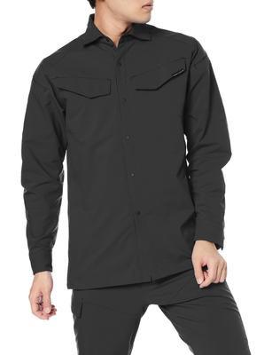 COCOS Nobuoka A-9188 Рубашка с длинным рукавом, тянущаяся в 4 направлениях, угольная, размер S