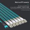 HAILE Оптический патч-корд MTP-LC 12 волокон Многомодовый OM3: 40G на 10G/100G на 25G