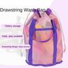 Foldable Mesh Toiletries Bag Drawstring Toy Organizer Swimming Accessories Beach Storage Bag  Kids