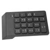 Wireless Number Pad USB Receiver Black 18 Keys Waterproof Battery Powered Numeric Keypad for Gaming