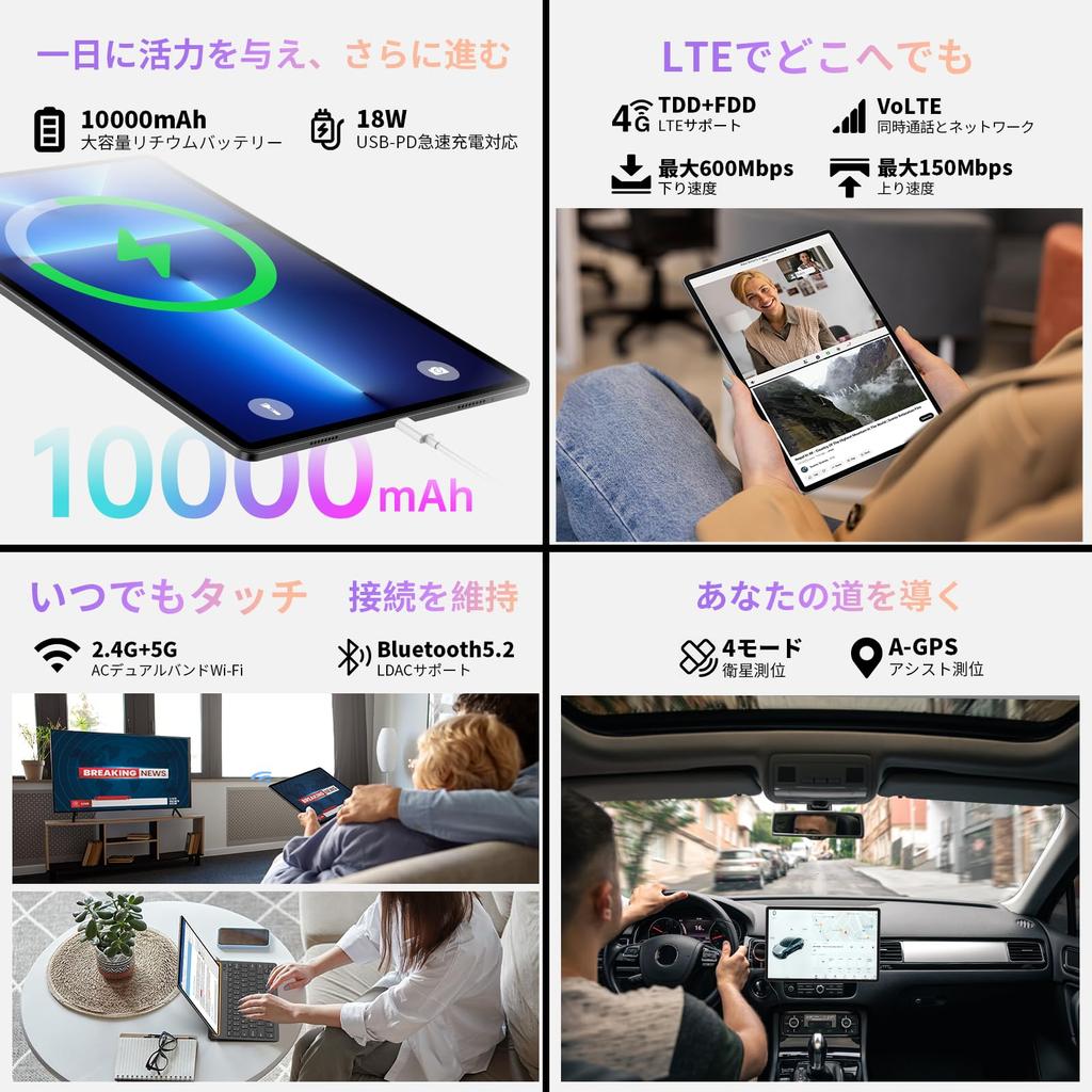 First Release Tablet 13 TECLAST T65 Max Android 14 Tablet Helio G99 8 Core CPU FHD IPS Screen Widevine L1 Certified 4G LTE Android 14 Tablet SIM Free