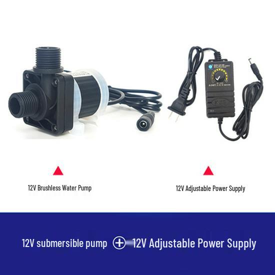 12V DC Brushless Silent Submersible Pump for Fountains, Gardens, Ponds, and Therapy