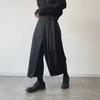 Мужские черные брюки-юбки Warrior Kendo Yohji Yamamoto – прямой широкий крой для весны и осени