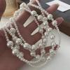 Simulated Pearl Long Necklace Multi-layered Sweater Chain Women's Necklace  Jewelry Accessories