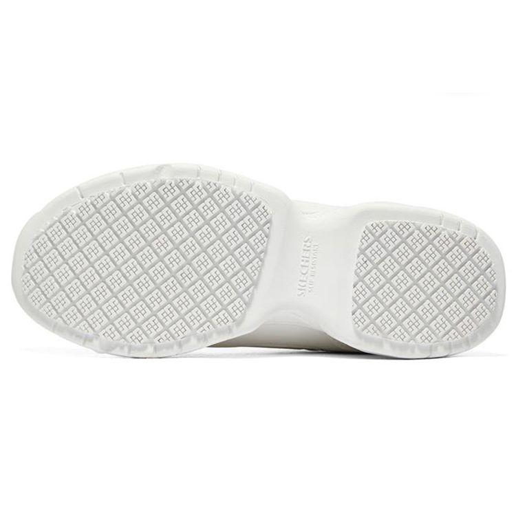 Skechers Dighton Кожаные Удобные Спортивные Амортизирующие Нескользящие Износостойкие Низкие Повседневные Кроссовки Женские Белый 77200-WHT