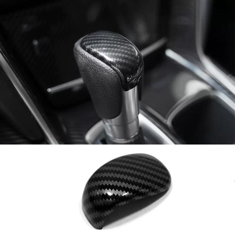 For Honda HR-V HRV Vezel E:HEV ABS CarbonFiber Car Gear Head Shift Handle Knob Cover Handball Trim Sticker
