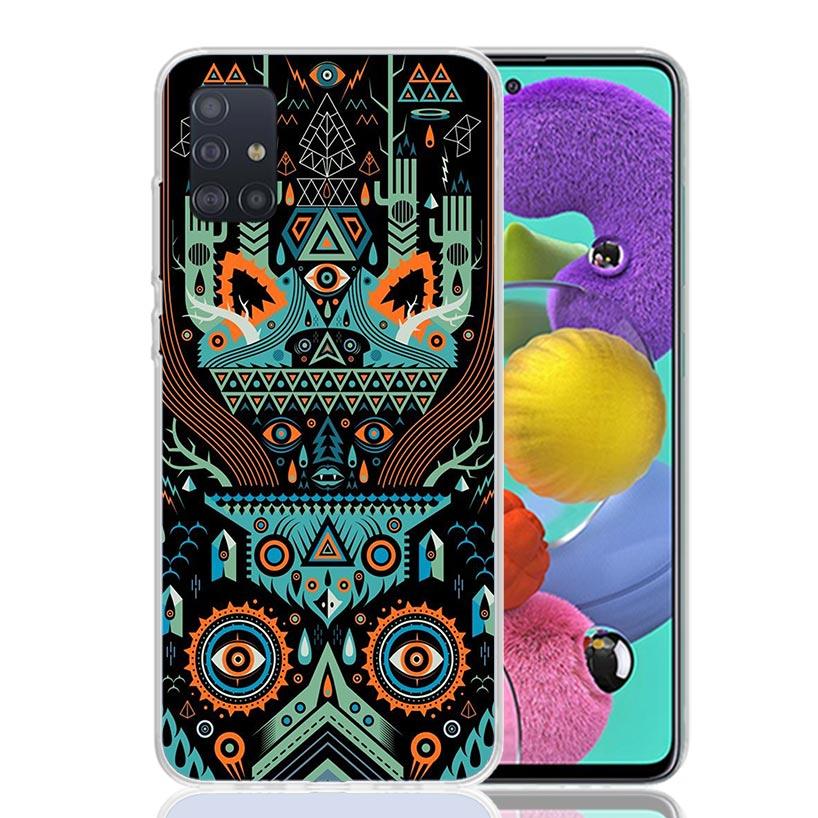Mayan Stone Totem Pole Phone Case For Samsung Galaxy A52 A32 A22 A12 A02S A50S A30S A51 A31 AA71 Note 20 Ultra 10 S10 Plus Galax