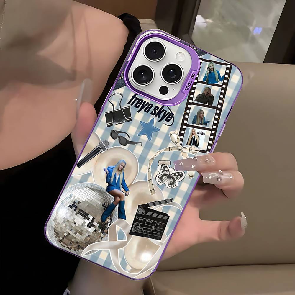 Чехол для телефона Singer F-Freya Skye для iPhone 17 16 15 14 11 12 13 Pro Max Plus Pro Цветной Серебряный Чехол