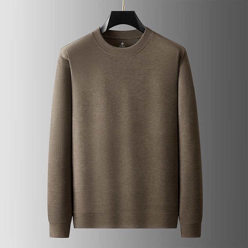 Dibinze Мужской однотонный свитшот большого размера с круглым вырезом