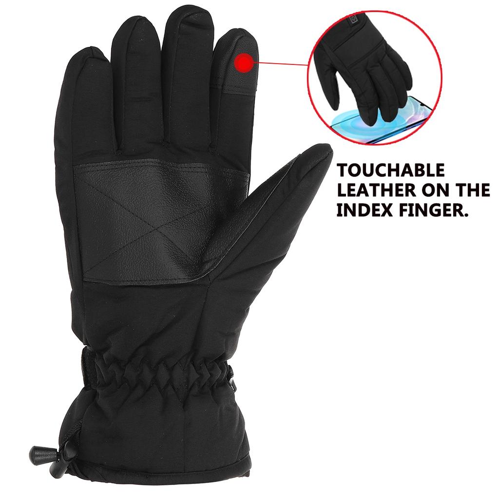 Upgrade Electric Heated Gloves Outdoor Skiing 5 Level Temperature Adjustment Winter Warm Gloves Waterproof Bike 35-55 Degree