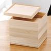 Lacquerware Wooden Jubako Paulownia White Made in Japan J-kitchens 3-Tier Box, 6.5 inches, Frame, Wood, 20cm,