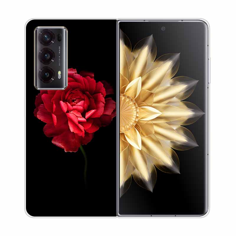 For Honor Magic V2 5G Case Cute Fashion Painted Hard Clear Shell for Honor Magic V2 5G Transparent Covers V 2 Funda Bag MAGICV2
