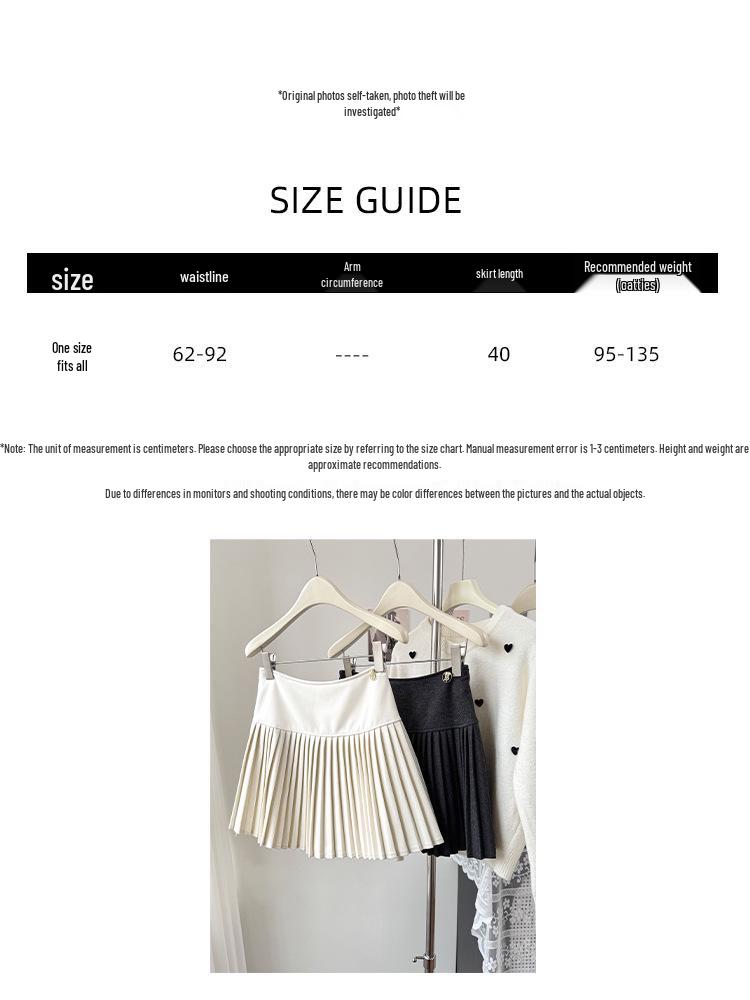 2025 New Women's High Waist A-line Wool Pleated Skirt
