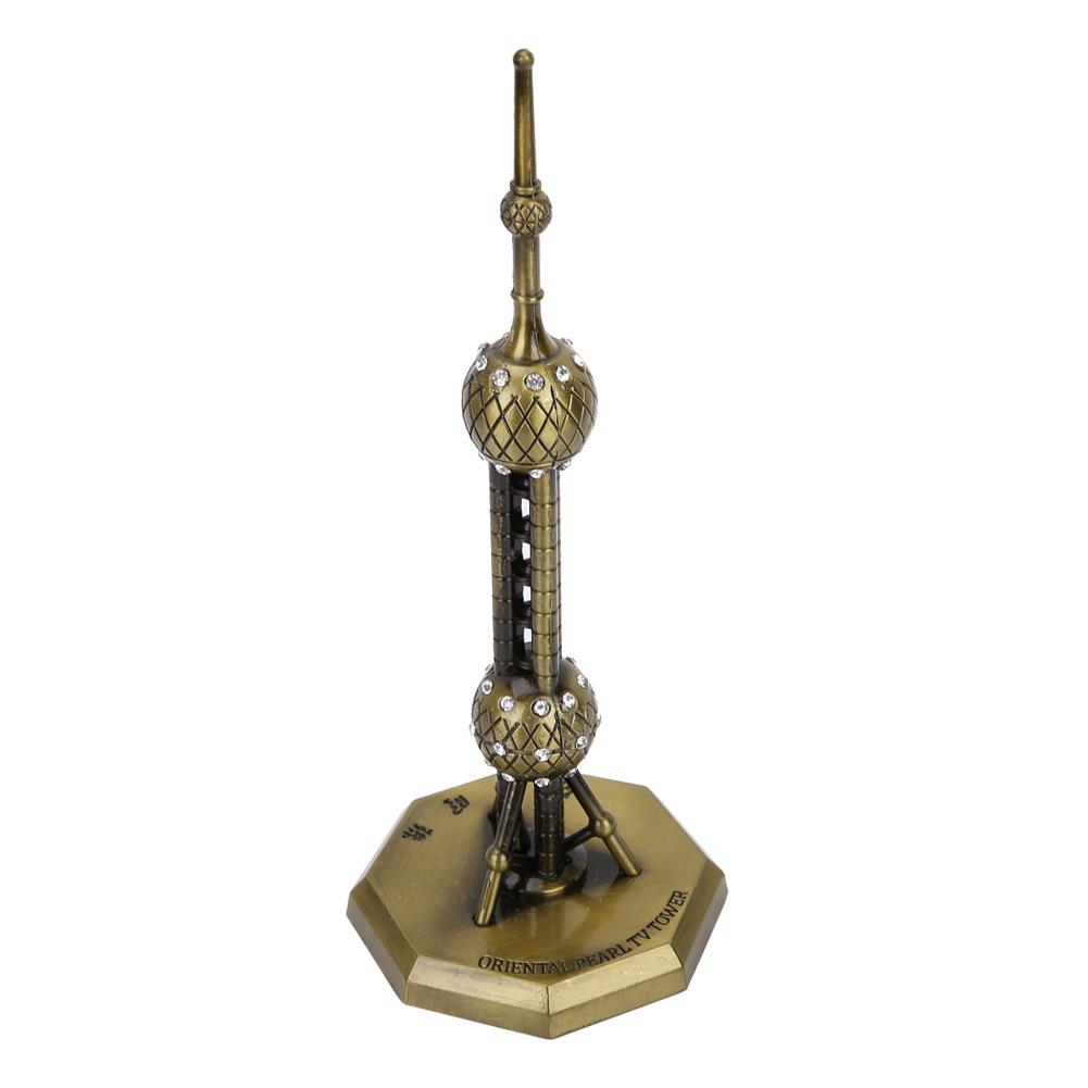 Shanghai Oriental Pearl with Diamond Model Electroplating Workmanship Travel Souvenir