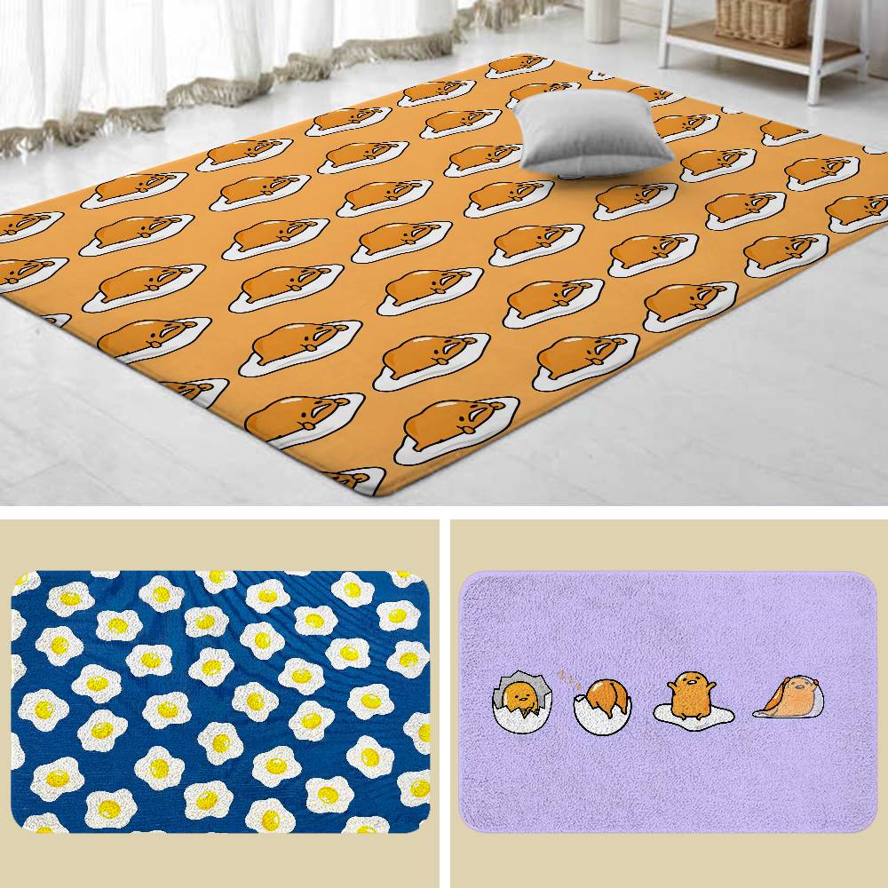 Милые напольные коврики Gudetama, коврик для домашней прачечной, ковер для декора гостиной, зоны отдыха, противоскользящий коврик для ног, коврик для прихожей