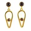 [F4166] - Designer Earrings 'DV - Illuminations' Golden Brown