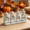 Trendy Office Gadgets 4-in-1 Mini Buddha Statue, See Hear Speak No Evil And Phone, 3D Printed Unique Spiritual Gifts Zen Monk Feng Shui Ornament
