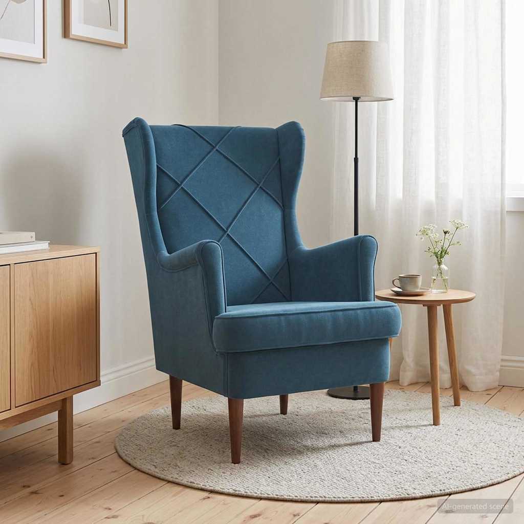 Armchair Blue Velvet