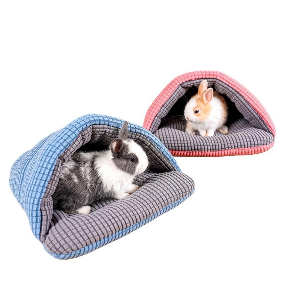 Cat Bed Small Animal Nest Warm Guinea Pig Hideout Cozy Hamster Sleeping Bed for Hedgehog Bunny
