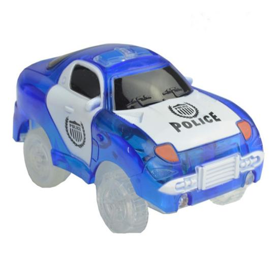 Набор игрушечных трековых аксессуаров Twisted Bend A Path с моторным освещением и светодиодными машинками для внедорожников